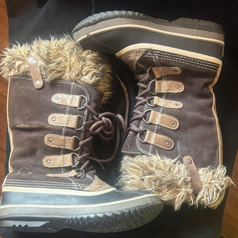 Sorel Joan of Arctic Brown Suede Faux Fur Waterproof Winter Boots NL1452-248‎ 7